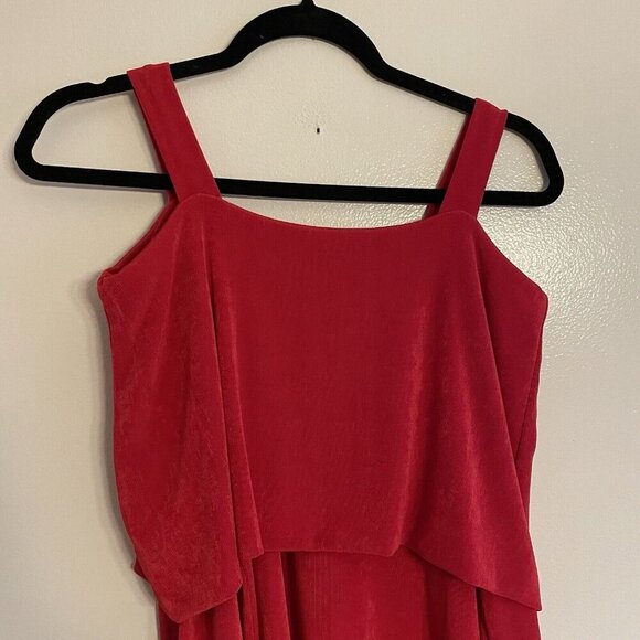 Chicos Travelers Classic Women Sz 00 US 0/2 Red 3/4 Sleeves Three-Way Tunic Top - Picture 5 of 12